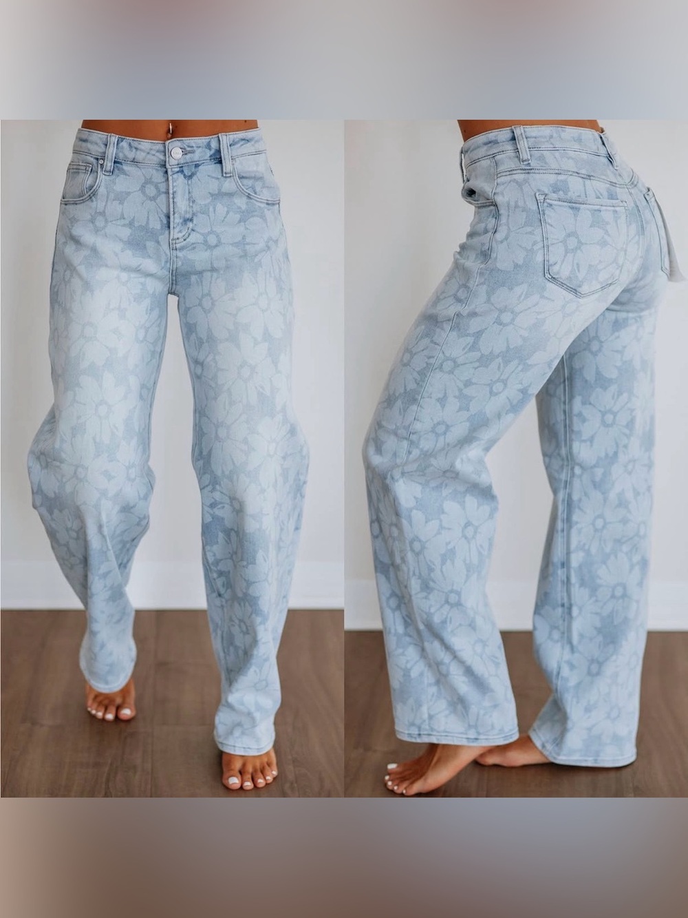 NWT RISEN FLORAL PRINT JEANS SIZE 3/26